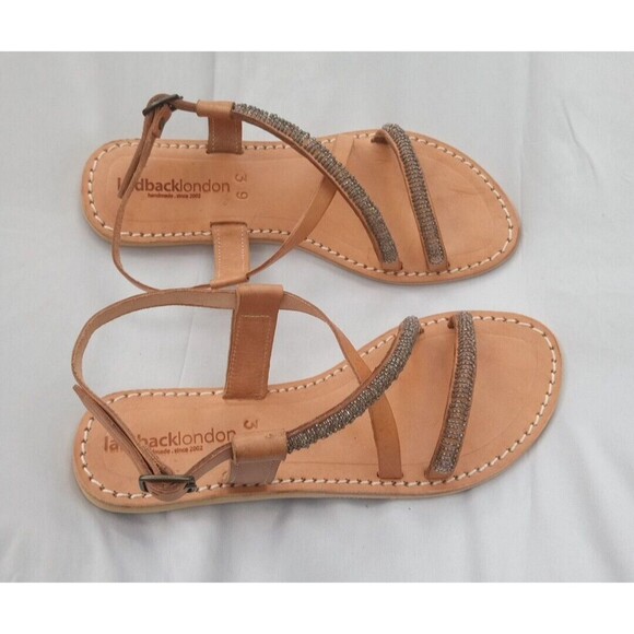 LaidBack London Azari Slingback Sandals in black Size 8 Women (Runs Small) - Picture 3 of 9